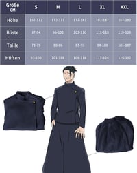 FCCAM Geto Suguru Cosplay Jelmez M-es Méret Halloween Karnevál Kostüm 4