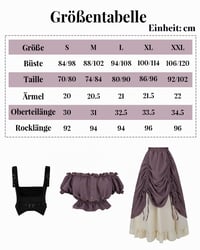 FCCAM Stredoveké Viktoriánske Renesančné maxi šaty pre ženy – Bavlnené gotické šaty s krátkym rukávom – Fialové – Veľkosť XXL 4
