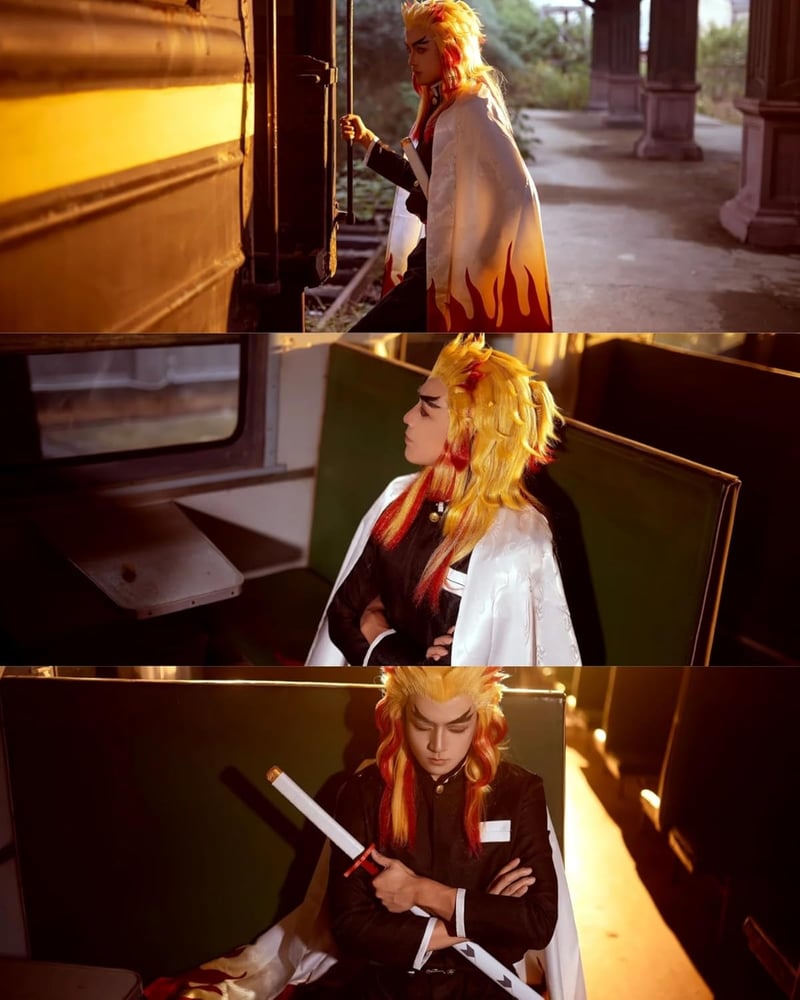 FCCAM Zenitsu Cosplay Kimono Teljes Szett Anime Jelmez Felnőtt
