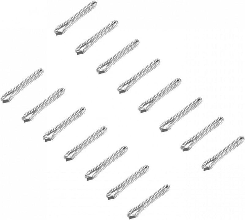 Ezüst 8mm-es Óraszíj Biztonsági Tű Szett - 15 darabos