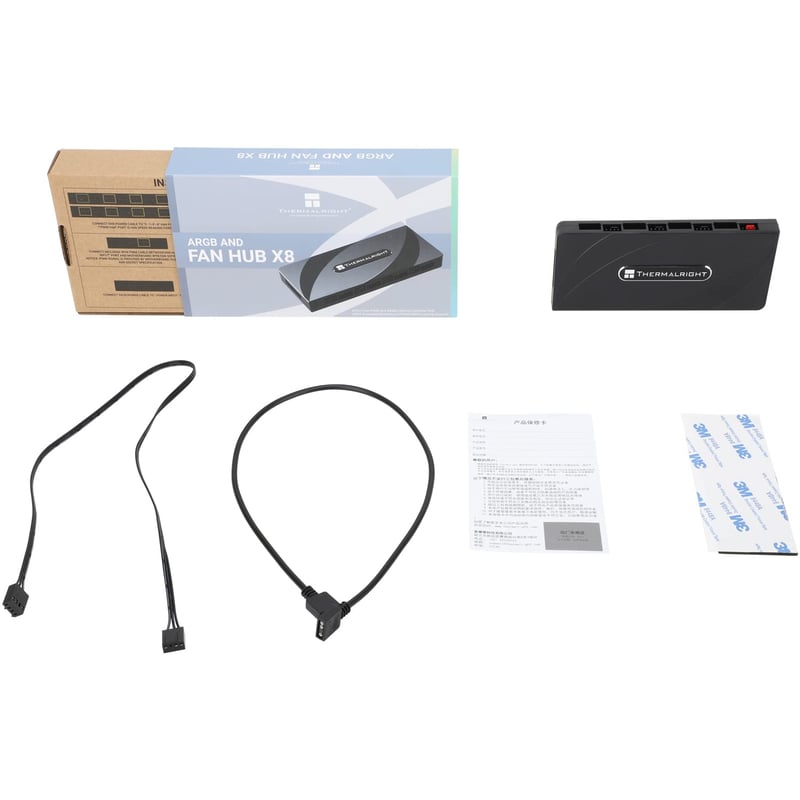 Thermalright 8 portos ARGB/PWM ventilátor vezérlő hub SATA táppal