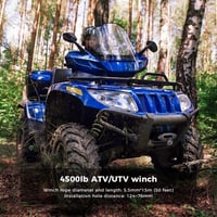 Anbull Elektromos Csörlő 12V 4500LBS/2045kg - Szintetikus Kötéllel, IP67 Vízálló, Vezeték Nélküli Távirányítóval - ATV UTV Kompatibilis 2