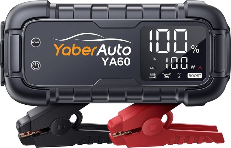 YaberAuto 6000A Autós Bikázó Akkumulátor Indító - Hordozható Autóindító Készülék Beépített Akkumulátorral