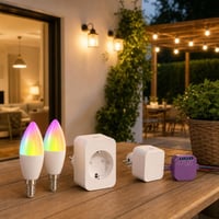 Smart štartovací balík: 2x E14 RGBWW žiarovka + smart zásuvka + relé s meraním spotreby 1