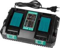 Makita 14,4V-18V akkumulátor gyorstöltő, dupla portos, EU csatlakozó 1