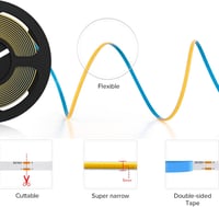 FCOB COB LED szalag 5m meleg fehér 3000K 480LED/m dimmelhető dekorációs világítás 3