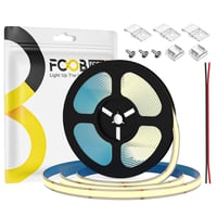 FCOB LED pásik Prirodzená Biela 4000K - Vysoko Svietivý COB 480LED/m, IP65 Vodotesný, 5M, 24V, CRI90+, Strihateľný, Dekoratívne Osvetlenie 1