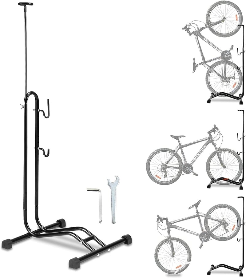 FCOUMY Kerékpár Állvány Freestanding Tárolóállvány 29 Hüvelykes Kerekekhez