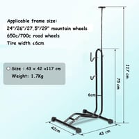 FCOUMY Kerékpár Állvány Freestanding Tárolóállvány 29 Hüvelykes Kerekekhez 4