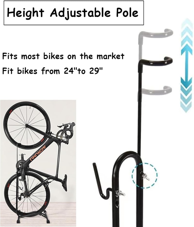 FCOUMY Kerékpár Állvány Freestanding Tárolóállvány 29 Hüvelykes Kerekekhez