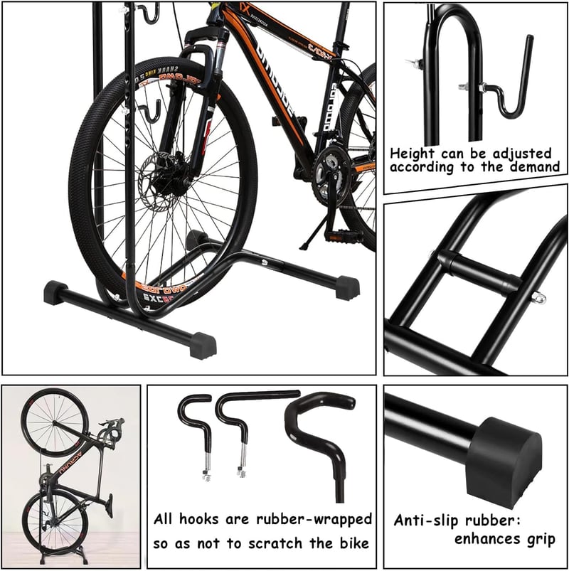 FCOUMY Kerékpár Állvány Freestanding Tárolóállvány 29 Hüvelykes Kerekekhez