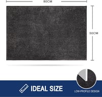 FCSDETAIL Szennyeződésfogó Lábtörlő 50x80cm, Csúszásmentes Mosható Bejárati Szőnyeg 2