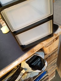Comodă cu sertare Iris Ohyama MSD-1, negru, 5 sertare, 7 L, din plastic stivuibil — crăpătură la baza raftului inferior (stare: vezi a 2-a imagine) 2