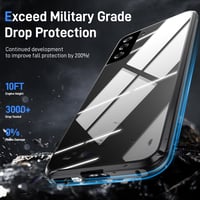 Samsung Galaxy S23 mágneses tok - 360° védelem, edzett üveg, fém keret (fekete) 2