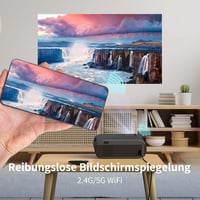 WEWATCH V50 Pro Mini Projektor Full HD 1080P Natív Felbontással, 5G WiFi, Bluetooth, 16500 Lumen, 200" Vetítési Méret, HDMI/USB/VGA Csatlako 3
