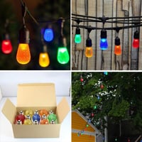 Törésálló E27 LED Színes Izzó Készlet Kültéri Füzérekhez - 15db S14 6