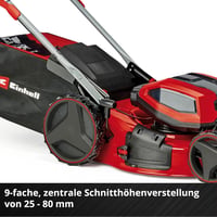 Einhell GP-CM 36/52 S Li BL Akkumulátoros Fűnyíró, 36V, 52cm Vágásszélesség, Kefementes Motor, 65L Gyűjtőkosár, Kerékhajtás, 4db 5.2Ah Akkuv 10