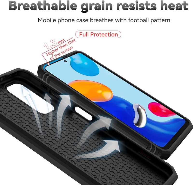 Xiaomi Redmi Note 11/11S Csúsztatható Kamerás Védőtok 360° Gyűrűvel és Mágnessel
