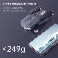 NAFYRE N11 PRO GPS Drón 4K UHD Kamerával, 90 Perc Repülési Idő, Automatikus Követés, Kefe Nélküli Motor, 5G FPV, Könnyű 180g 2