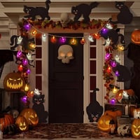 CHMMY Halloween LED Fényfüzér 20 LED-del - Tök, Szellem, Denevér Díszekkel - 2 Világítási Mód, Vízálló, Beltéri-Kültéri Dekoráció 5