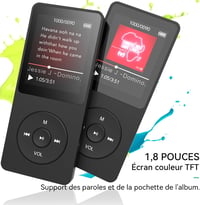 AGPTEK MP3 Lejátszó 32GB Bluetooth 5.3 Veszteségmentes HiFi Hangzással, 70 Órás Akkumulátor, Beépített Hangszóró, FM Rádió és Hangrögzítés 8