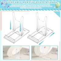 BUENTYA 10db Állítható Átlátszó Tányértartó Állvány 11,5x11x6cm - Fotó és Elektronikai Termékekhez 5