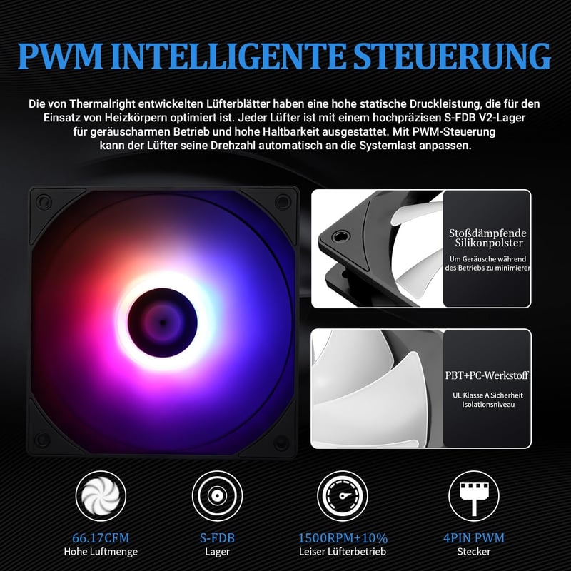 Thermalright Aqua Elite 360 V3 Folyékony CPU Hűtő, 360mm Radiátor, 3x120mm PWM Ventilátor, AMD/Intel Kompatibilis, Alacsony Zajszintű Vízhűt
