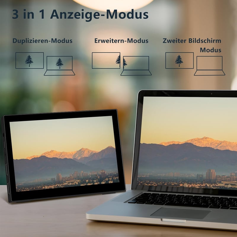 Pisichen Hordozható Monitor 10.1 Hüvelyk Érintőképernyő Full HD 1920x1200 IPS HDMI USB-C PC Laptop PS4 PS5 Xbox