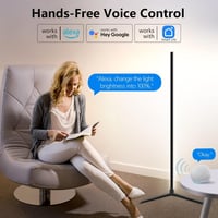 Weilim RGB Állólámpa 156 cm - Okos LED Lámpa Távirányítóval, Időzítővel, Alexa és Google Asszisztens Kompatibilitás, 16 Millió Szín, Zenei M 2