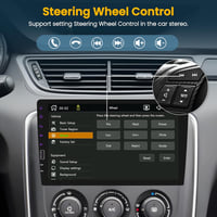Hikity 1 DIN Autórádió 9" Érintőkijelzővel - Vezeték Nélküli CarPlay, Android Auto, Bluetooth, Tolatókamera, FM/AM, USB, Tükrözés, Kormányve 4