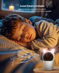 CZEview Bébiőr 2K Kamerával - 5" WiFi Videó Monitor, 360° PTZ, 4x Zoom, Éjjellátó, Mozgásérzékelés, Hőmérsékletjelző, Applikációval 5