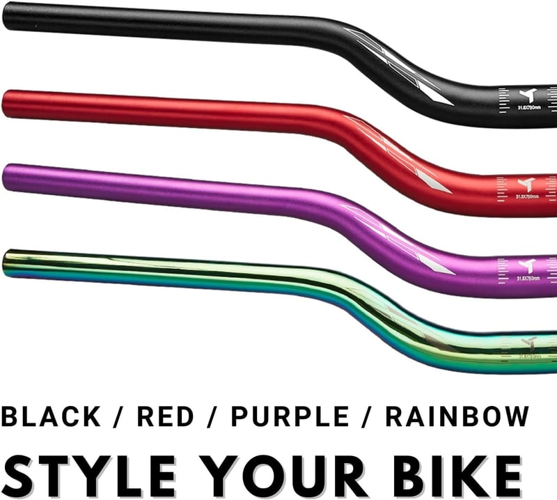 Corki MTB Kormány 31.8mm - Alumínium Könnyű Kerékpár Kormány 720/780mm - Fekete/Szivárvány Riser Bar Hegyikerékpárhoz, Országúti Biciklihez