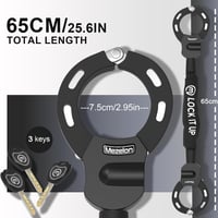 Mezelon 8 mm-es Láncos Bilincs Zár Elektromos Rollerekhez - Xiaomi, Segway, Ninebot, NIU Kompatibilis - Acél Kivitel Vízálló Táskával 3