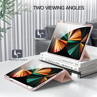 Vobafe iPad Pro 11" Védőtok 2018-2022 Modellekhez - TPU Rugalmas Hátlap, Ceruza Tartóval, Automatikus Alvás/Ébresztés Funkcióval - Rózsaaran 6