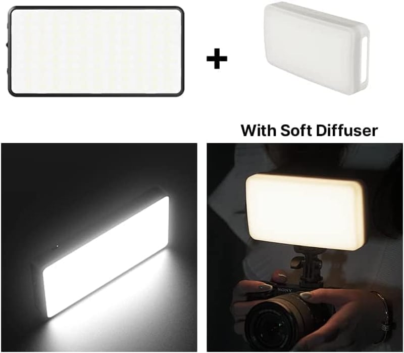 Ulanzi 200 LED videólámpa 5000mAh akkuval, állítható színhőmérséklettel, DSLR-kompatibilis
