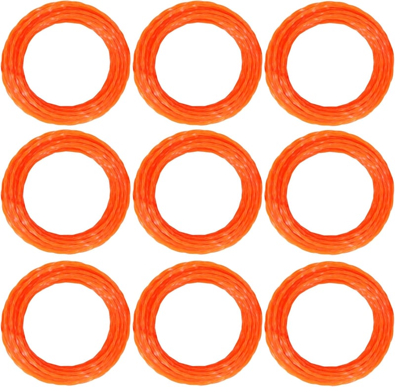 Yweller 9 db-os damilcsomag Makita fűkaszákhoz, 2.0 mm átmérőjű extra erős nylon szál, 42 m, DUR189/191/192 és egyéb modellekhez