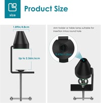 YOUSHARES Fém Asztali Rögzítő Mikrofonkarhoz és Lámpához, Állítható Csavarral 2