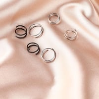 DIVINA VITAE 8 db Orr Piercing Szett - Spirál és Dupla Karika Orrpiercing, Helix Piercing, 316L Sebészeti Acél, 8/10 mm, Fekete és Ezüst 6