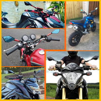 Kawasaki, Suzuki, Honda motorokhoz - Piros, kék tükrözésű KATUR visszapillantó tükör, 8-10mm 7