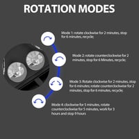 BEWISHOME Automata Óraforgató Doboz 4 Órához - Fa Szerkezet, LED Világítás, Csendes Motor, 6 Extra Tárolóhely, Barna Színben 3