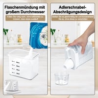 Mucek 2 db 1800 ml Légmentes Mosószer Adagoló Mérőpohárral - Mosópor Tároló Doboz, Kerek Kialakítás, Porálló Tárolóedény 6