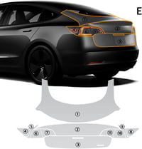 FDAIUN Tesla Model 3 Védőfólia Szett 7 Részes TPU Fényezésvédelem 2020-2023 6