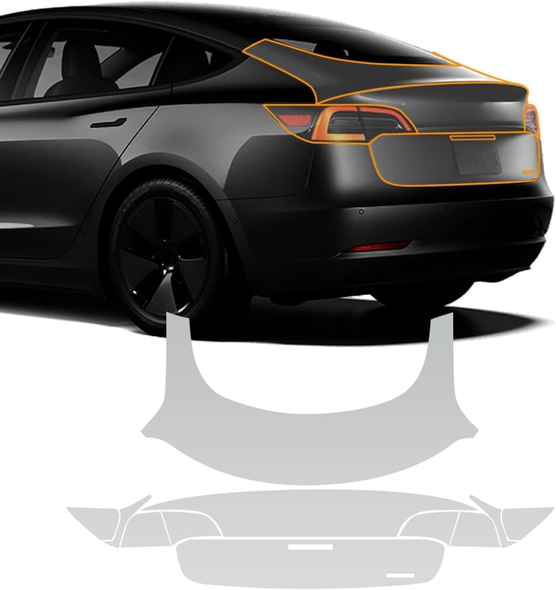 FDAIUN Tesla Model 3 Védőfólia Szett 7 Részes TPU Fényezésvédelem 2020-2023