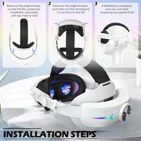 Quest 3 Fejpánt 8000mAh Akkuval, RGB Fényekkel - Gyorstöltés, Kényelmes VR Kiegészítő 5