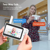 VIZOLINK 5"-os HD Bébiőr Kamerával, Éjjellátó, Távirányítható, 300m Hatótáv, 32GB TF Kártya 4