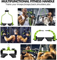 SevnElk Forgó Evezőfogantyú Kábeles Edzéshez - Lat Lehúzó Adapter Hátizom és Tricepsz Edzéshez - Krómozott Acél Fitnesz Kiegészítő 4