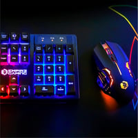 EMPIRE GAMING RF903 Vezeték Nélküli Gaming Egér 2.4GHz Újratölthető RGB LED Háttérvilágítás 4800 DPI PC PS4 PS5 Xbox Fekete 9