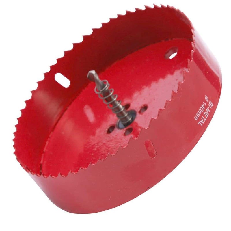 Anladia M42 HSS 140mm-es Piros Fém Lyukfűrész Hexa Tüskével