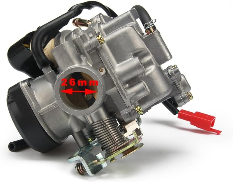 JFG RACING 26mm CVK26 Karburátor - Keihin Helyettesítő GY6 150cc 200cc 250cc Robogókhoz, ATV-khez és Motorkerékpárokhoz - Alumínium Ötvözet