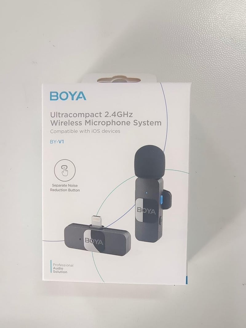 BOYA vezeték nélküli csíptetős mikrofon iPhone-hoz, zajszűrős, vlogokhoz